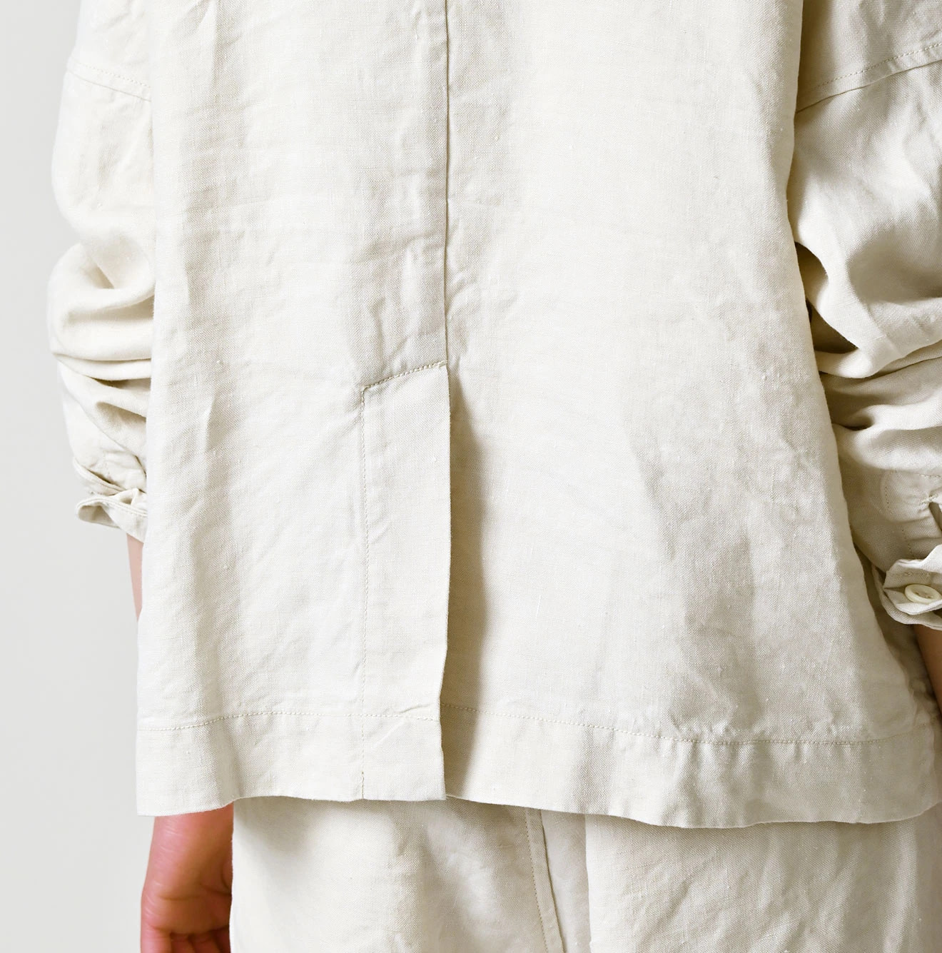 Linen Cloth 908 Uma Jacket Detail