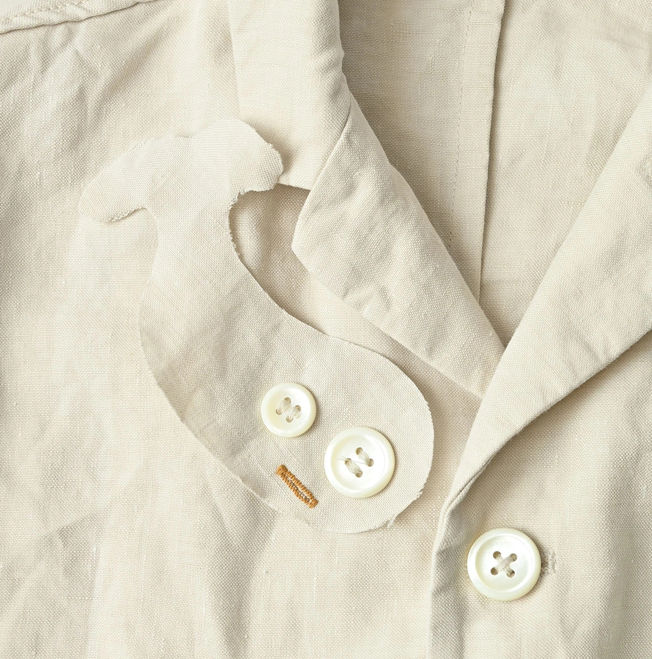 Linen Cloth 908 Uma Jacket Detail