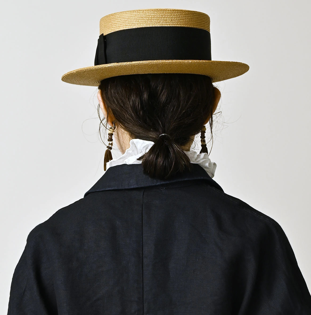 Indigo Linen Cloth 908 Uma Jacket Detail