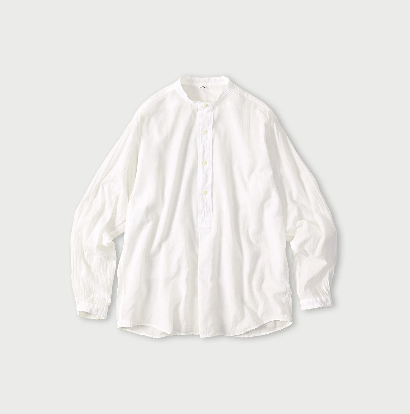 45 Gauze 908 Henley Shirt White