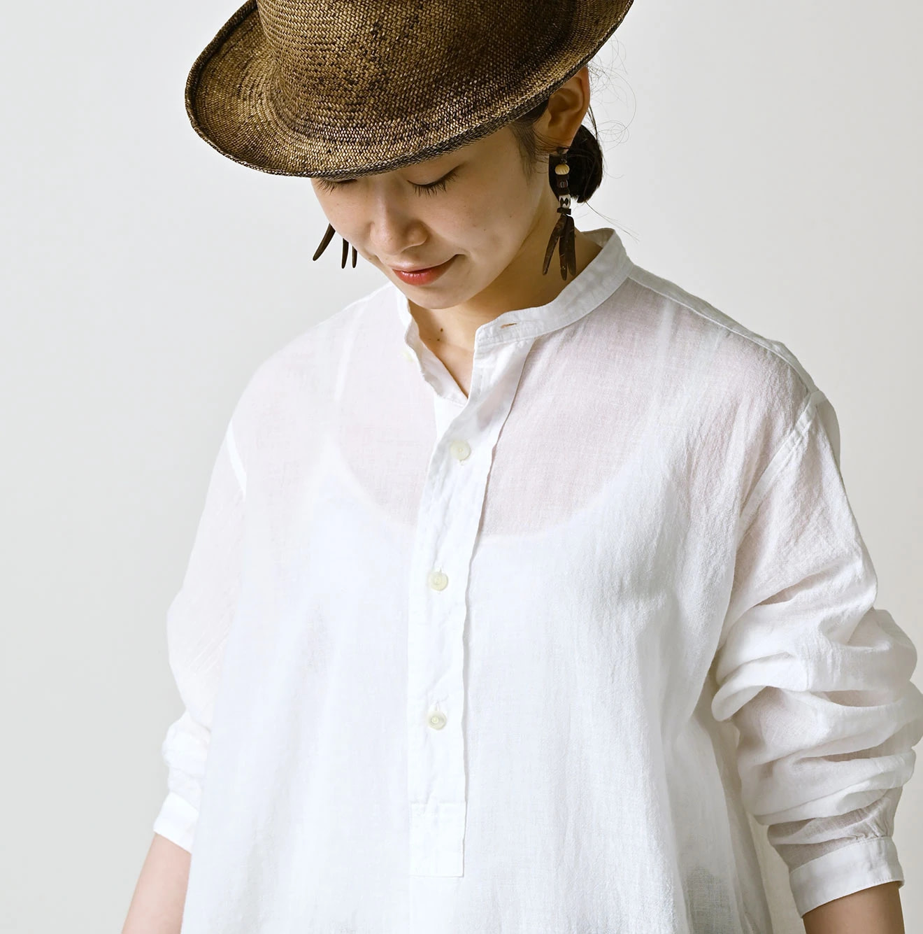 45 Gauze 908 Henley Shirt Detail