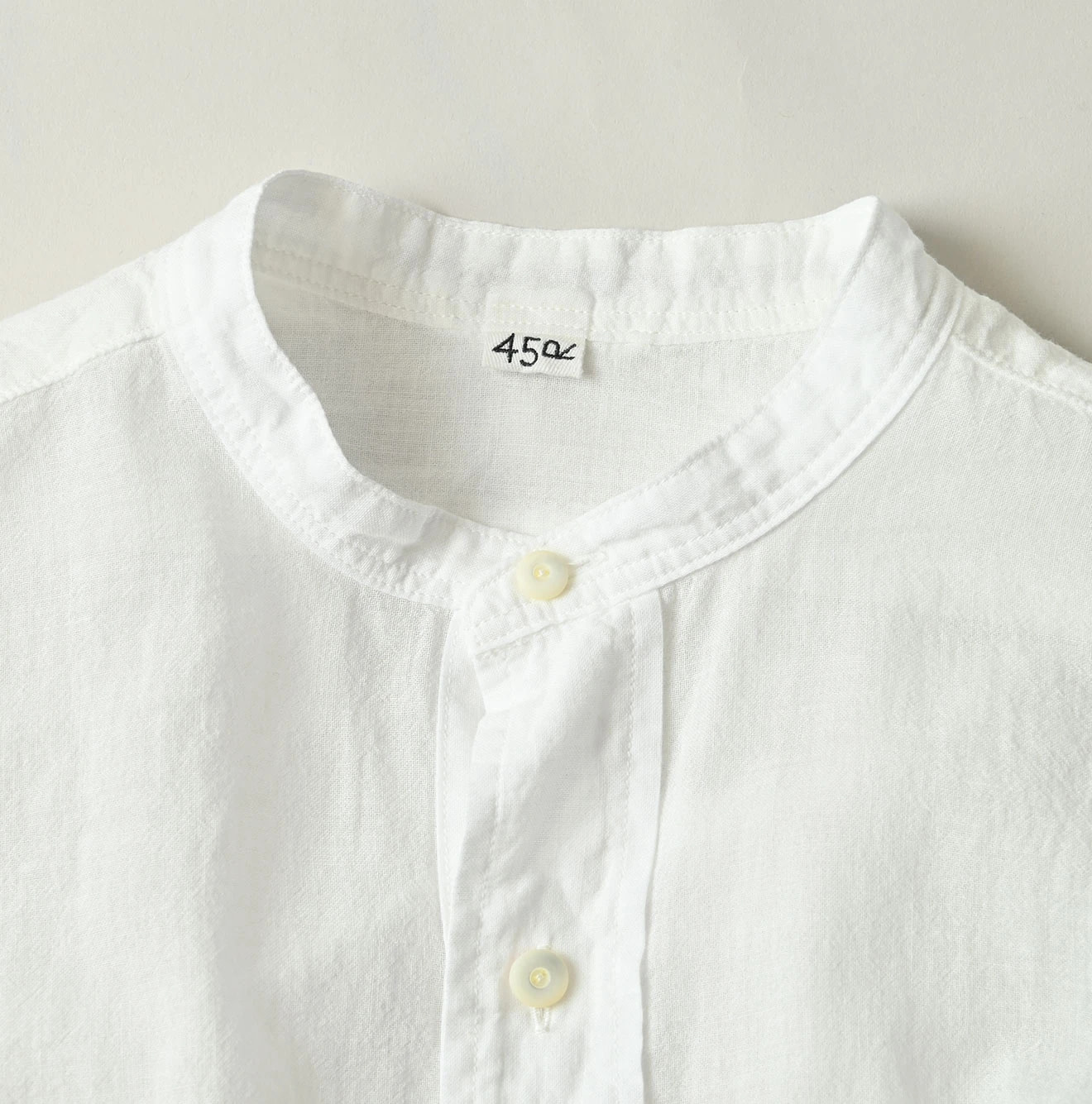 45 Gauze 908 Henley Shirt Detail