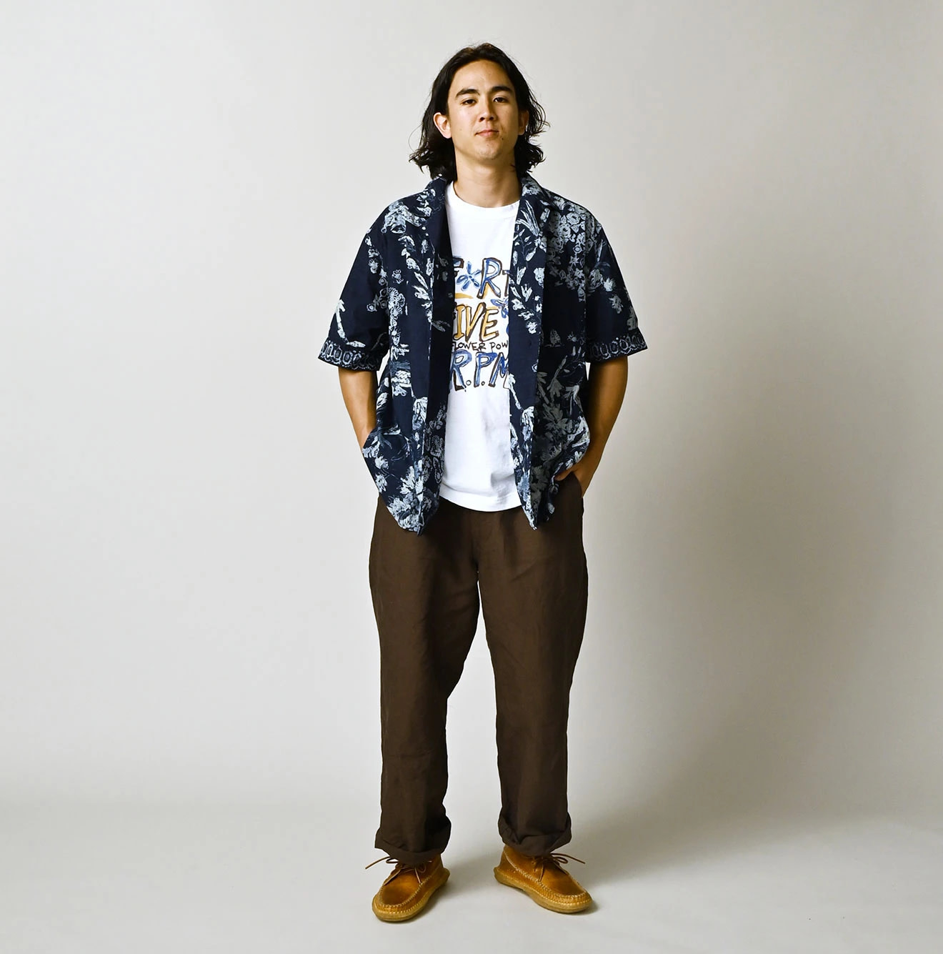 Linen Cloth 908 Easy Work Pants Male Model