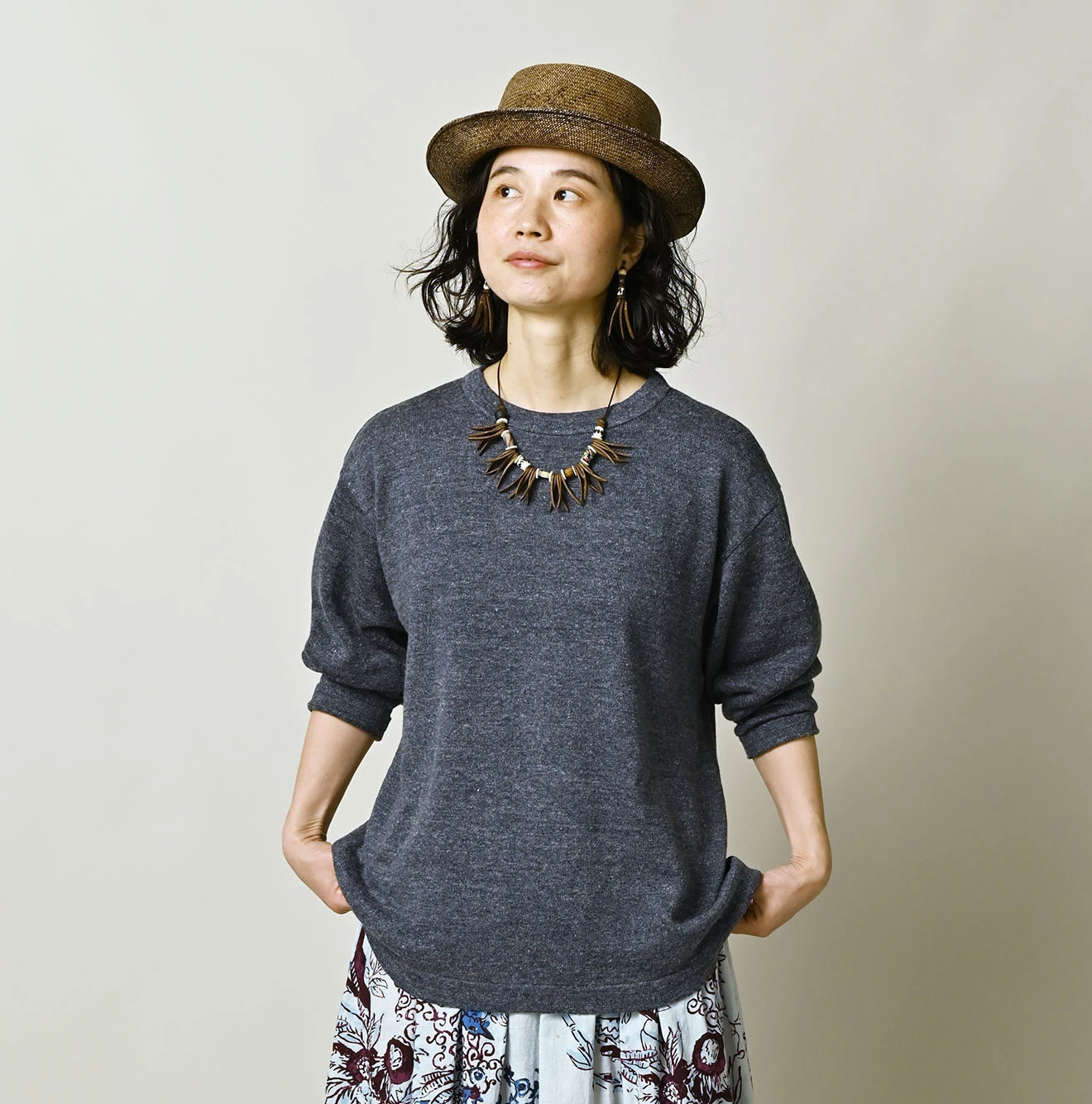 Mont Saint Super Gauze Ocean T-shirt Female Model
