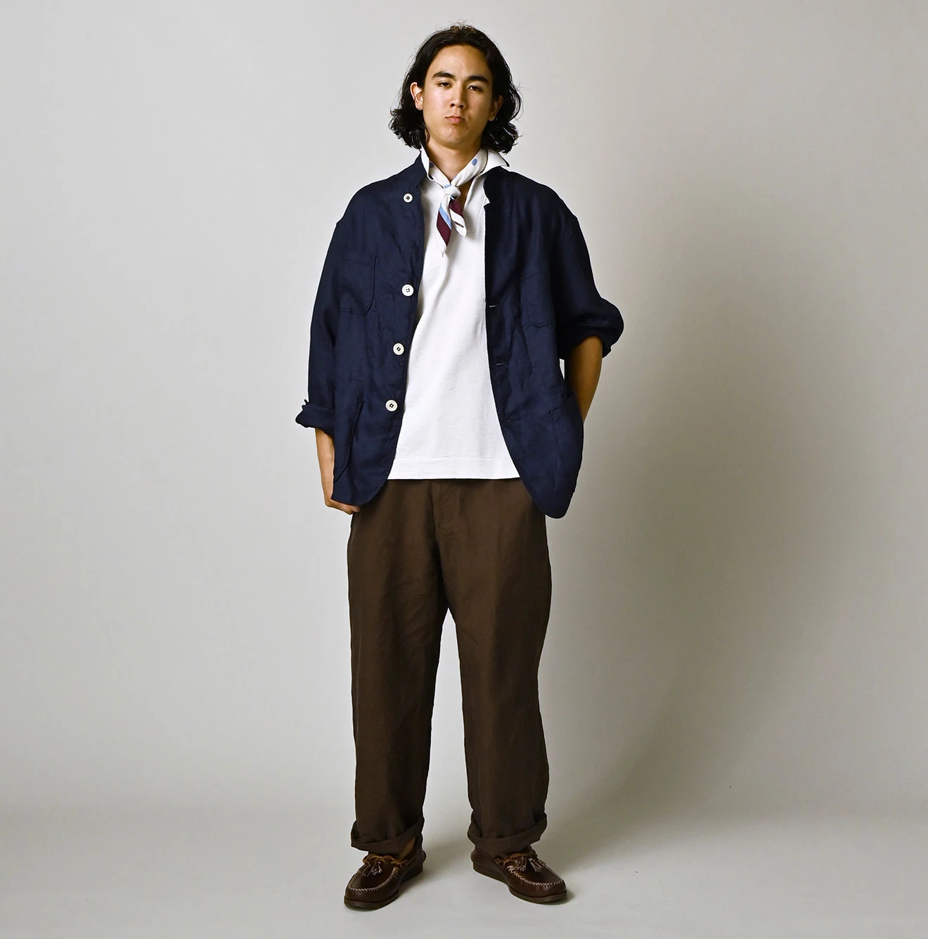 Linen OX 908 4-pocket Shirt Male Model