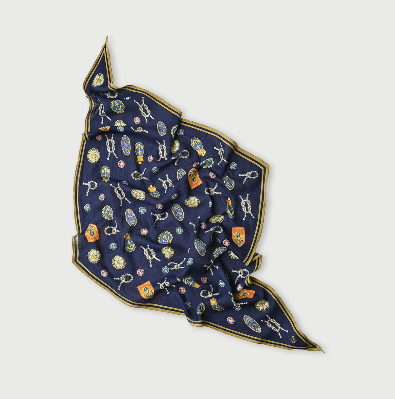 Medal Print Big Wakame Navy