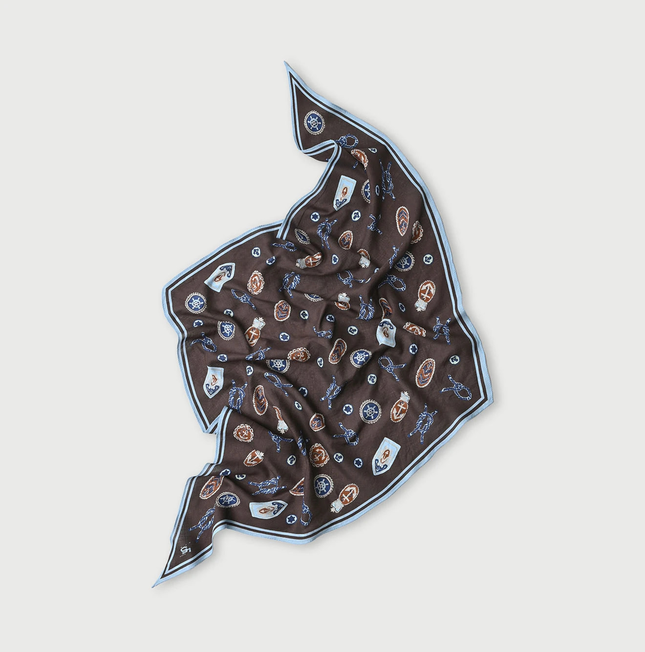 Medal Print Big Wakame Brown