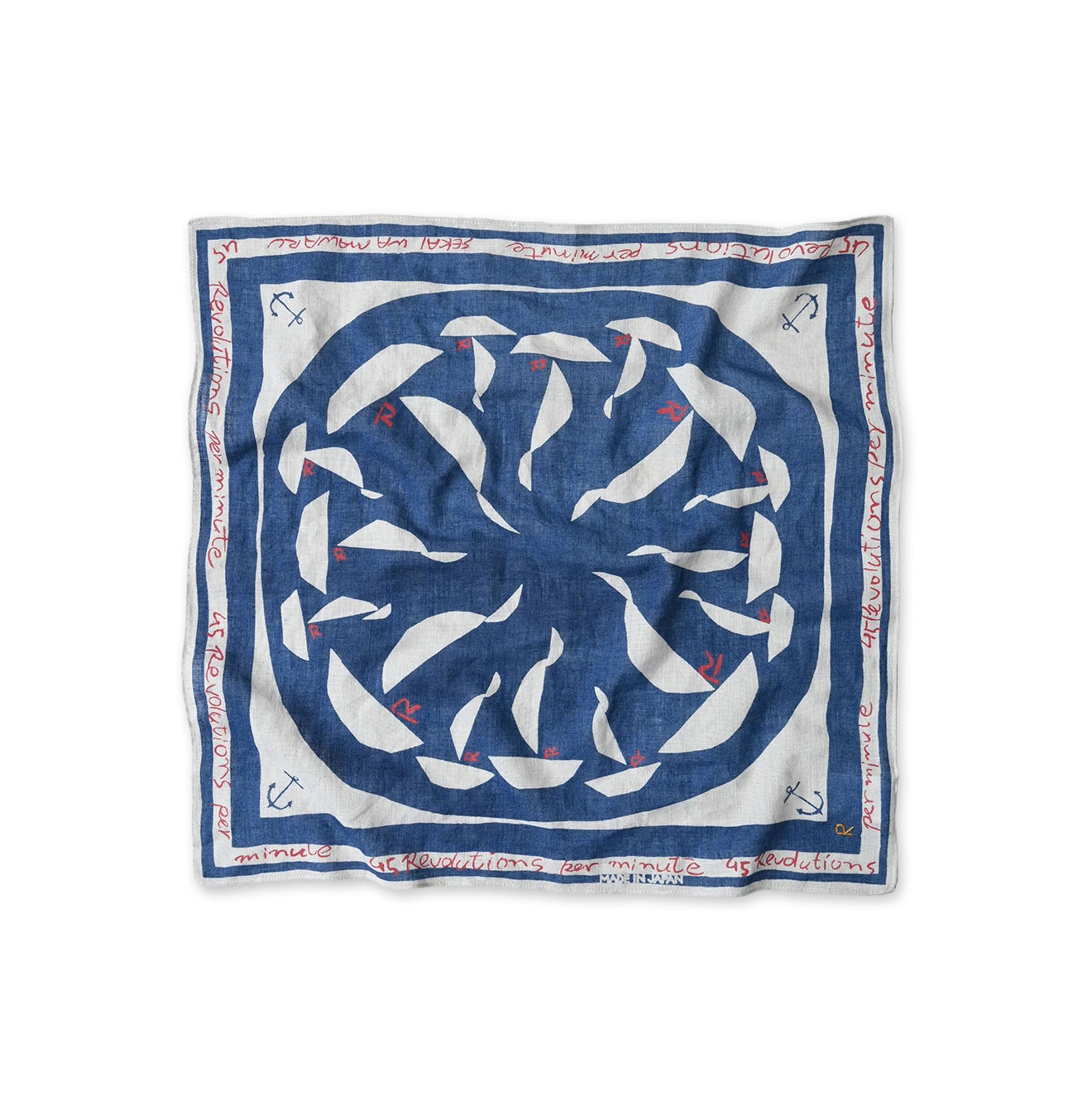 Indigo Gauze Tri-color Bandana Kachin Yacht