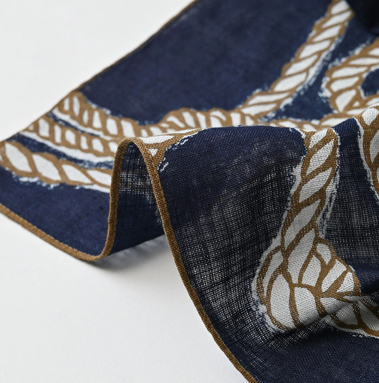 Indigo Gauze Tri-color Bandana Detail