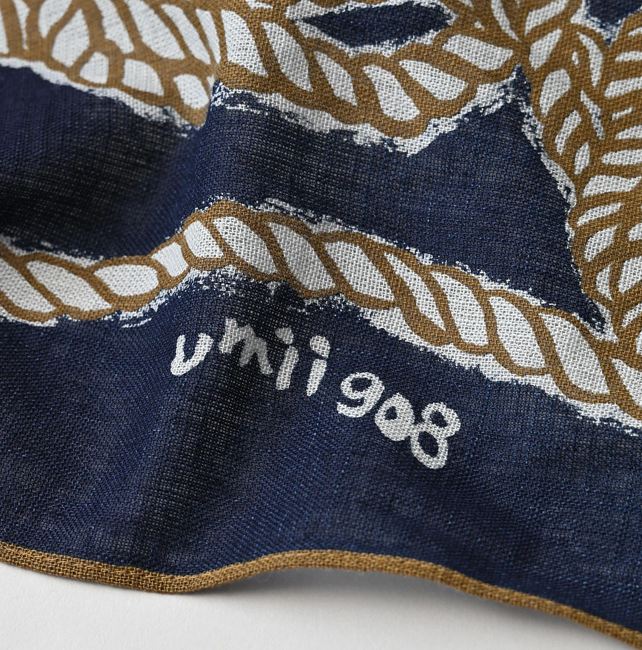 Indigo Gauze Tri-color Bandana Detail
