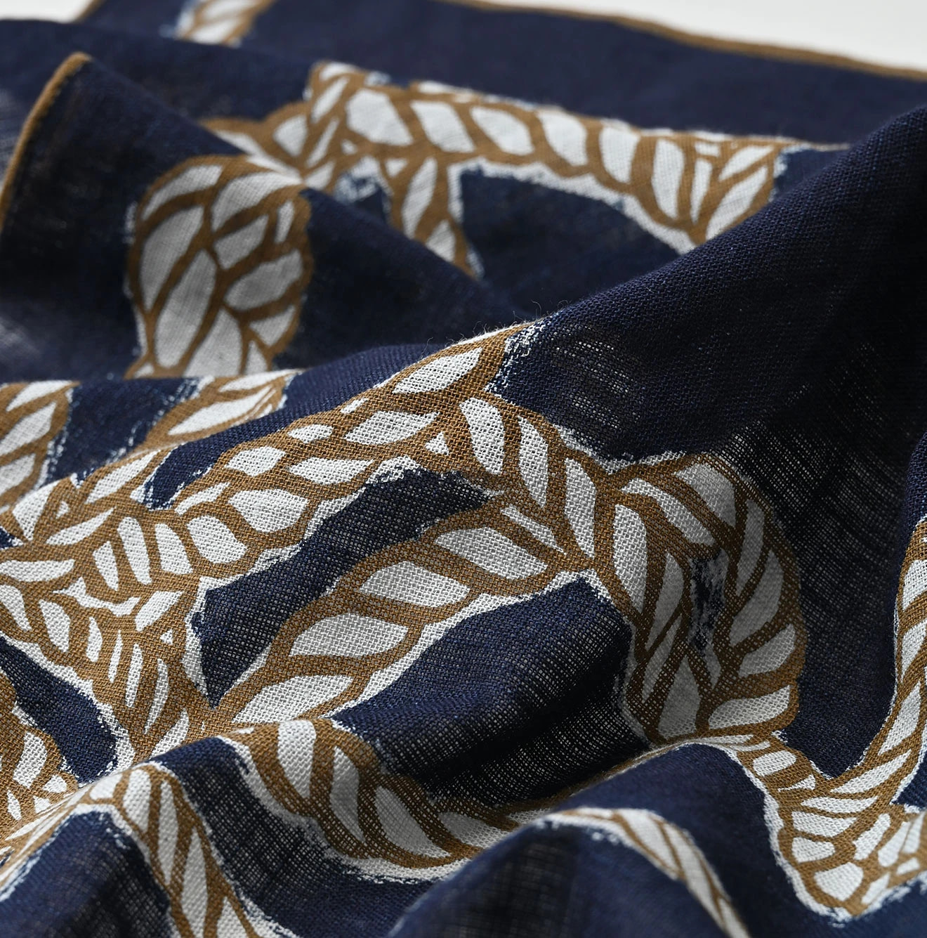 Indigo Gauze Tri-color Bandana Detail
