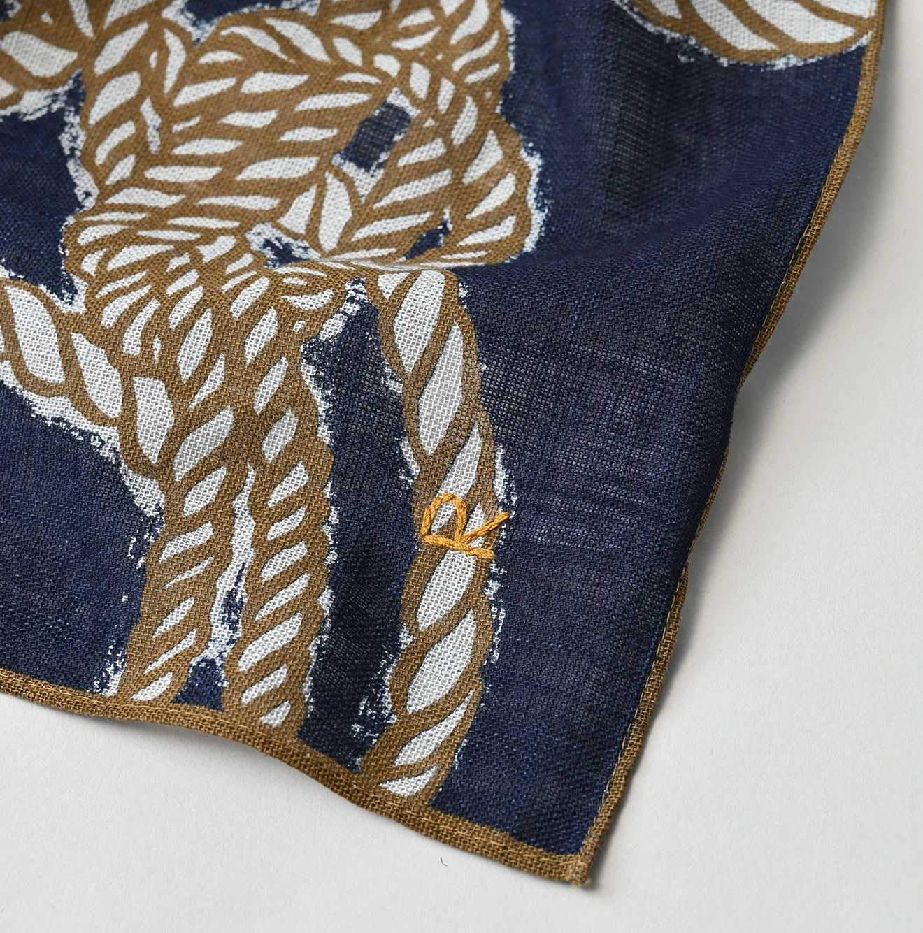 Indigo Gauze Tri-color Bandana Detail