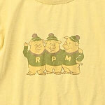 Three Piggies Print 908 Cotton T-shirt Yellow