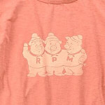 Three Piggies Print 908 Cotton T-shirt Pink