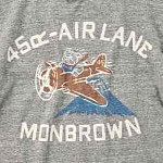 Top Flight de Air Lane 908 Cotton Print T-shirt Gray Top