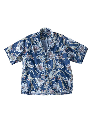 Lilly Print Ocean Cotton Shirt