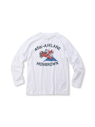 Flight de Air Lane 908 Cotton Print T-shirt White