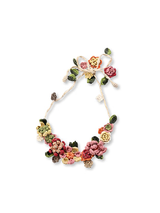 Kagibari Cotton Mix Necklace Multi Flower