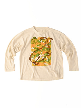 Fall Leaves Camo Uma 908 Ocean Cotton T-shirt