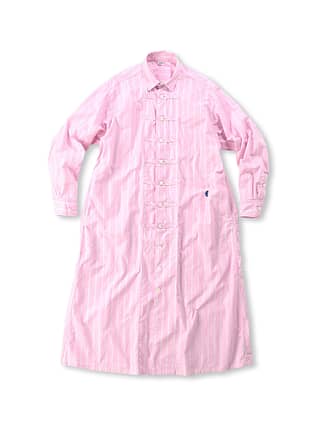 Yarn Dyed Damp Cotton 8 knot Ocean Dress Pink Stripe