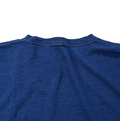 Indigo Zimba Cotton Slit Big T-shirt Detail