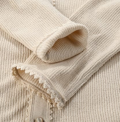 Teleco Cotton de Lace Cardigan Detail