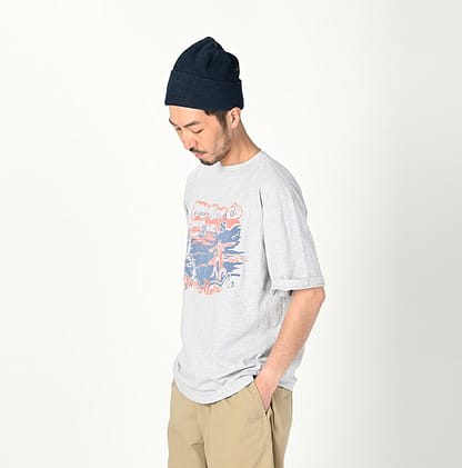 Top HAYAMALOHA 908 45 Start Cotton T-shirt Male Model
