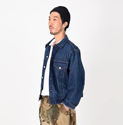 Futatabi 6.5 Ai Denim Sorahikohime Jacket Male Model
