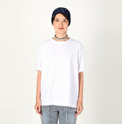 Tenjiku Cotton 908 Ocean Short Sleeve T-shirt Female Model