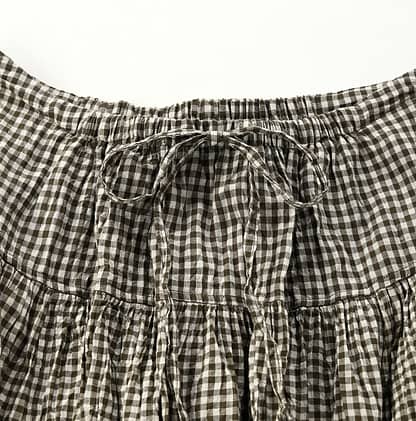 Aki Kaze Khadi Cotton Gather Easy Skirt Detail