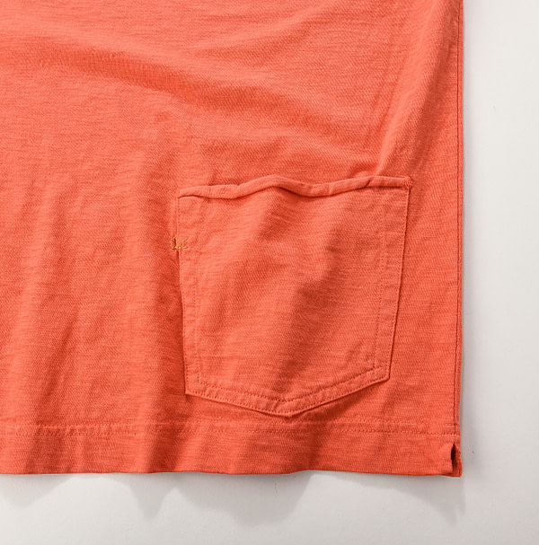 Douzome Tenjiku Cotton 908 Long Sleeve Ocean T-shirt Detail