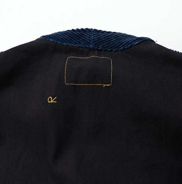 Ai Dyed Selvedge Cotton Corduroy 908 Vest Detail