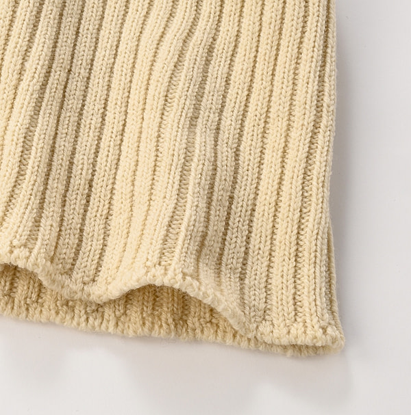 US Mou Yama Wool Rib Knit Cap Detail