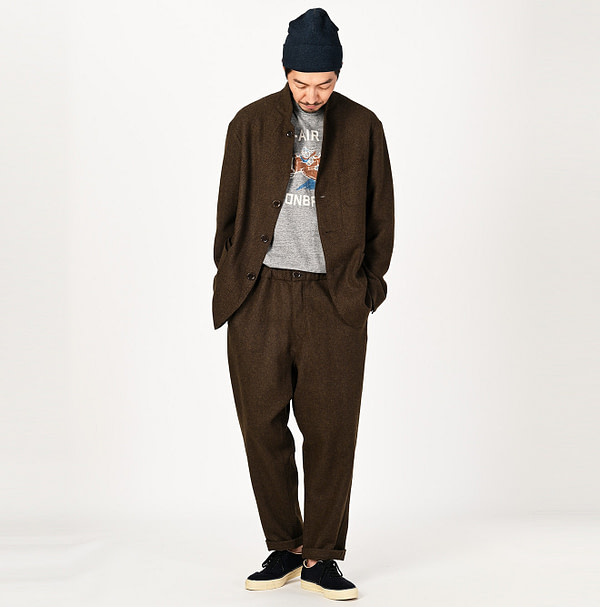 Jersey Wool Flannel Miyuki Jacket Male Model
