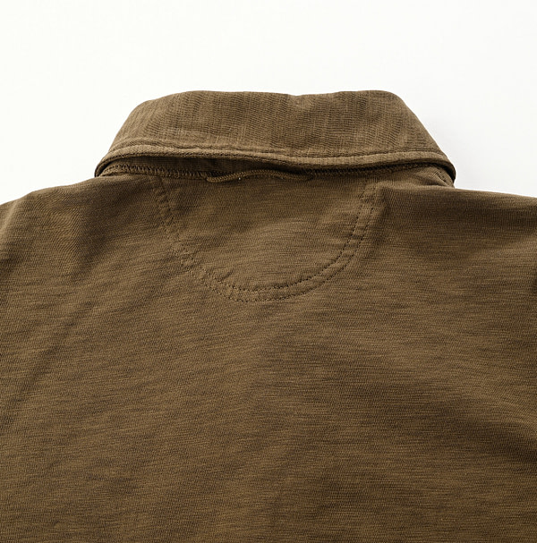Supima Tenjiku Cotton 908 Loafer Button Down Long Sleeve Polo Shirt Detail