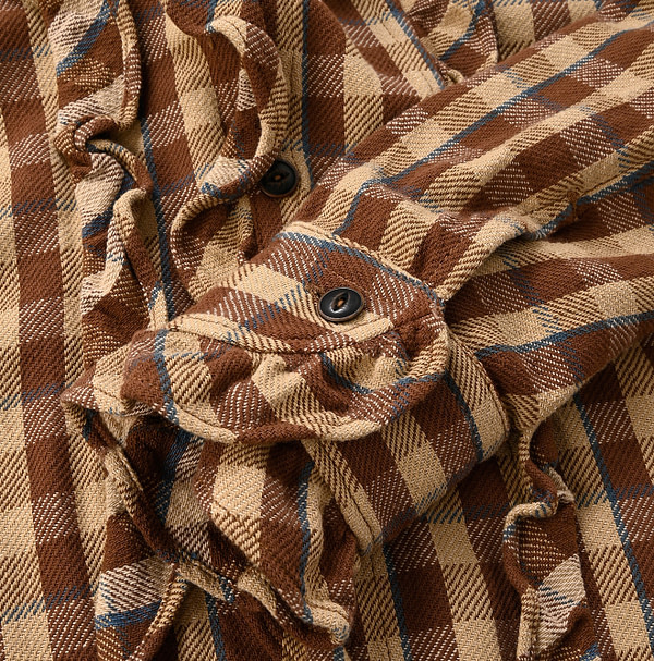 Indian Zakkuri Cotton Flannel Frill Blouse Detail