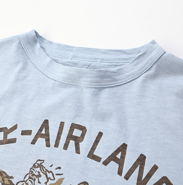 Flight de Air Lane Print 908 Cotton Star T-shirt Detail