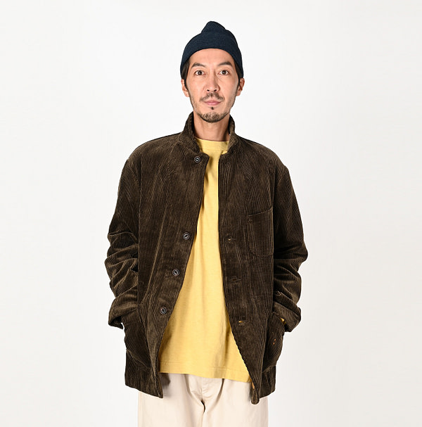 Selvedge Cotton Corduroy Miyuki Jacket Male Model