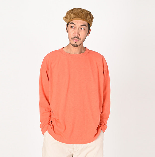 Douzome Tenjiku Cotton 908 Long Sleeve Ocean T-shirt Male Model