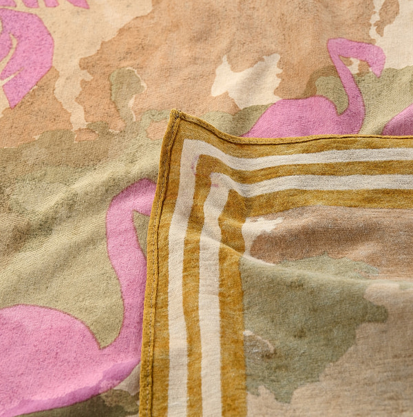 Tenjiku Cotton Camouflage Flamingo Bandana Detail