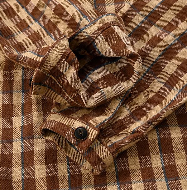 Indian Zakkuri Cotton Flannel Smock Dress Detail