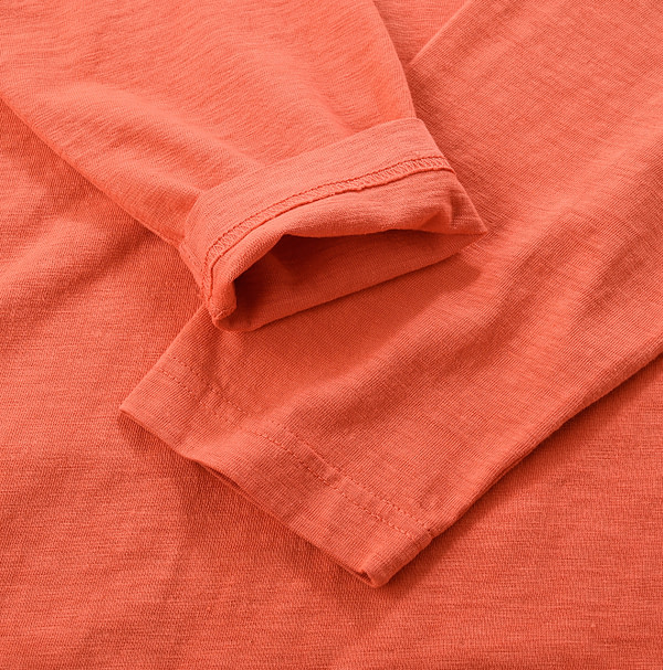Douzome Tenjiku Cotton 908 Long Sleeve Ocean T-shirt Detail