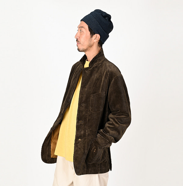 Selvedge Cotton Corduroy Miyuki Jacket Male Model