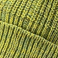 US Mou Yama Wool Rib Knit Cap Solid Yellow Green