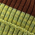 US Mou Yama Wool Rib Knit Cap Yellow Green Base