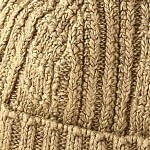 Linen Knit Pattern Cap Beige