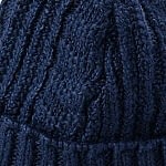 Linen Knit Pattern Cap Navy