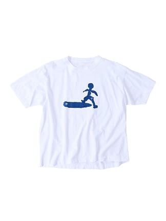 Hayama-kun Tenjiku Cotton Ocean T-shirt white