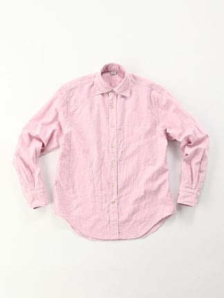 Hira x Gauze Double Woven 908 Loafer Cotton Shirt pink