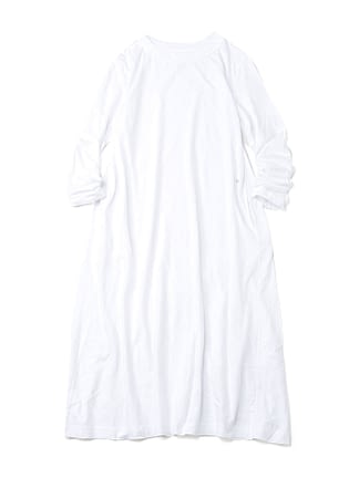 Zimba Cotton 45 Star Long Sleeve Dress in white